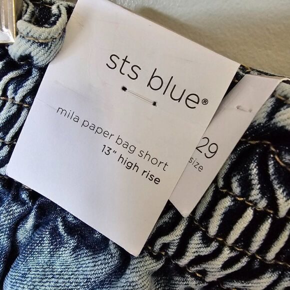 NWT STS BLUE MILA PAPER BAG SHORT 13' HIGH RISE SIZE 29 - Picture 15 of 15